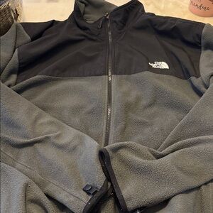 The North Face Men's Black and Dark Gray Fleece Jacket